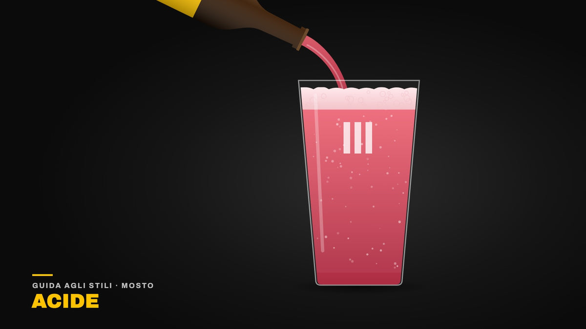 Una sour rossa versata nella pinta dritta