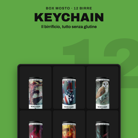 Box Keychain senza glutine da 12 birre