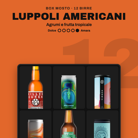 Box Luppoli Americani Mosto: 12 IPA